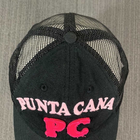 Punta Cana Republica Dominicana Trucker hat Womens OSFA Black Mesh Back Cap - Picture 5 of 12